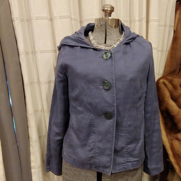 Jackets & Blazers - J jill periwinkle blue light weight Hemp jacket